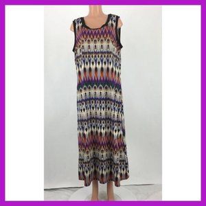 Sunny Taylor Women's Size 1X Dress Multi Color